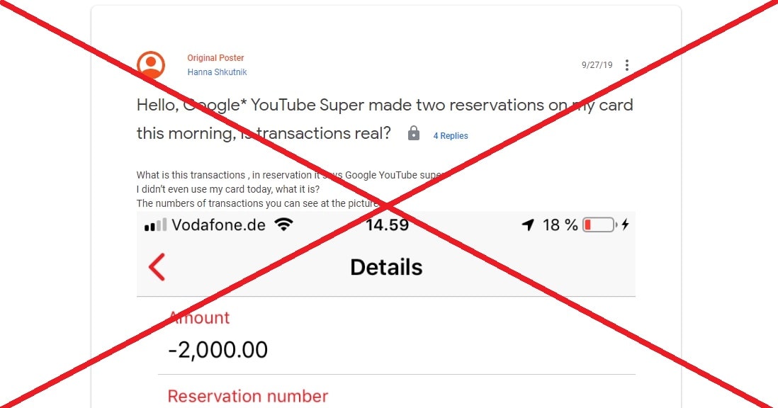 GOOGLE YouTube Super - списание средств. Будьте осторожны!